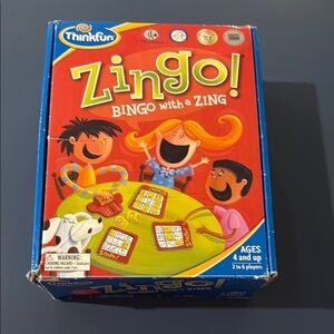 Think! Zingo! Bingo with a Zing Game. Board game. 4yrs. So fun. Learn words.